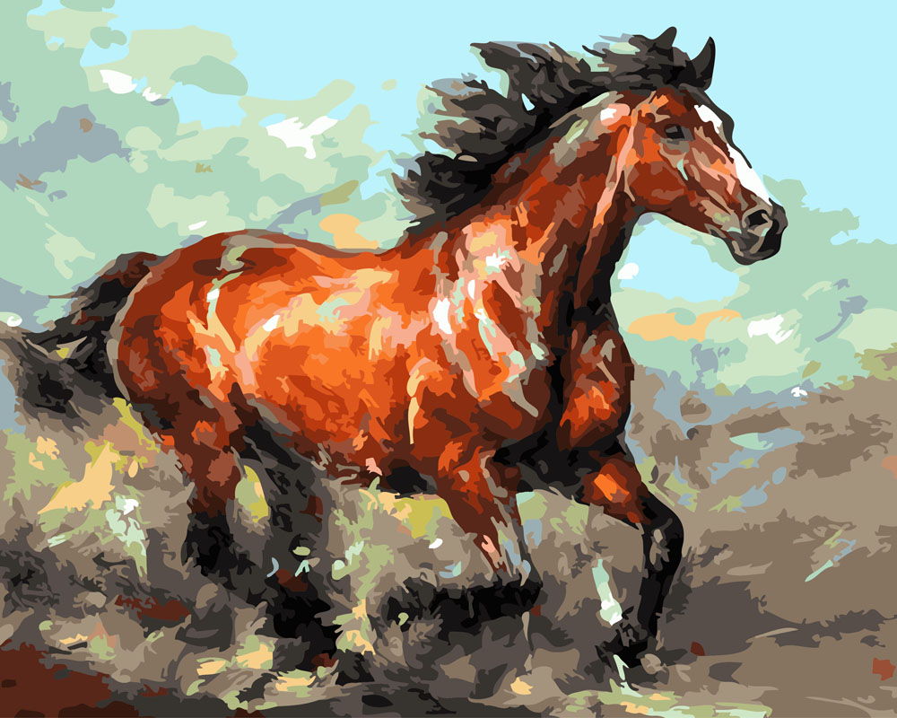 Бегущие кони живопись