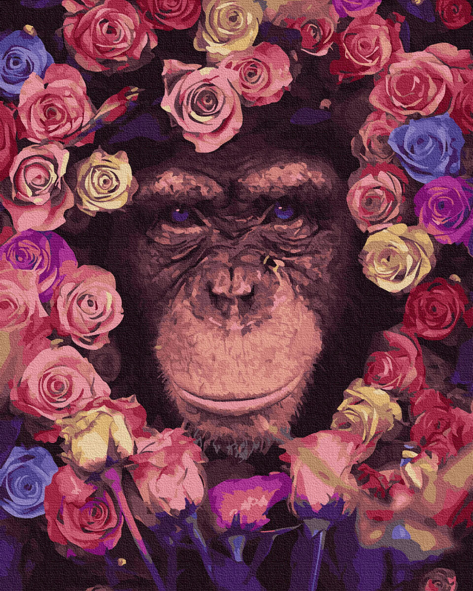 Картина по номерам обезьяна