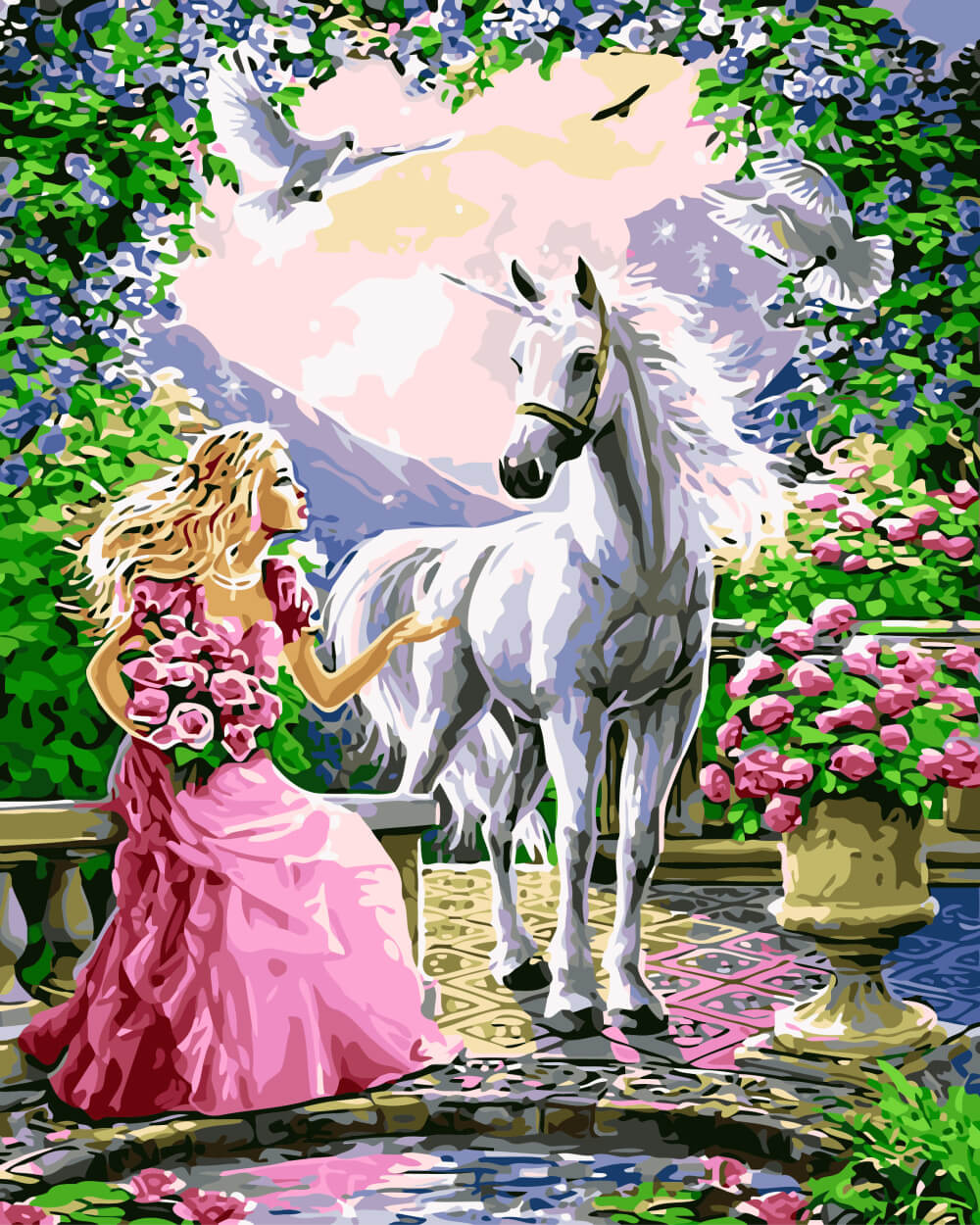 Сказка принцесса единорог. Единорог. Красивые картины. Девочка Единорог. Принцесса и Единорог.