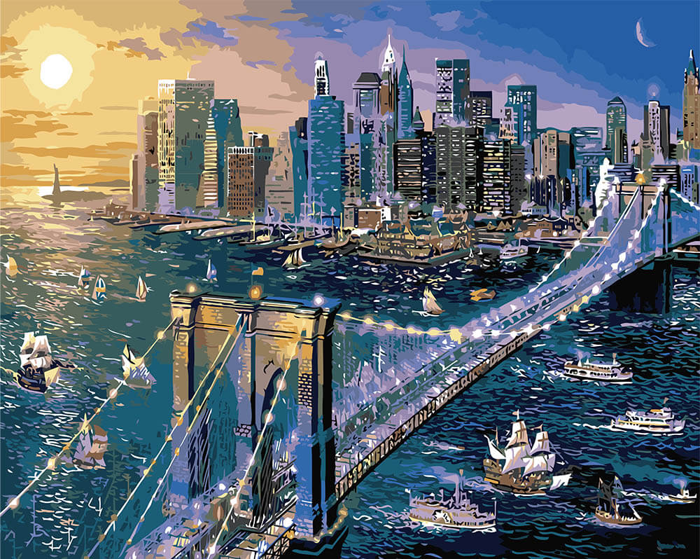 Алмазная мозаика Бруклинский мост