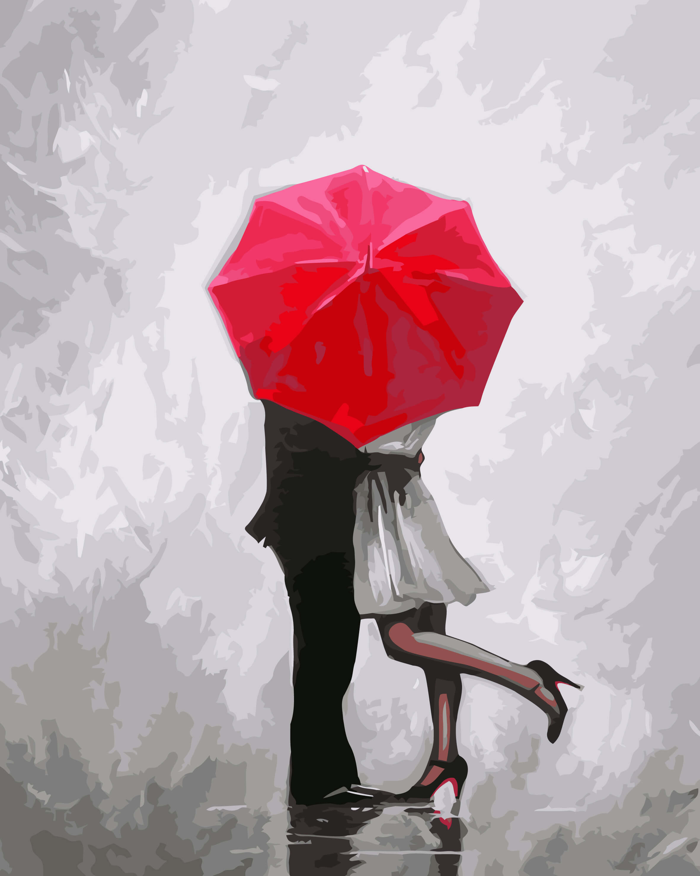 Влюбленные под зонтом