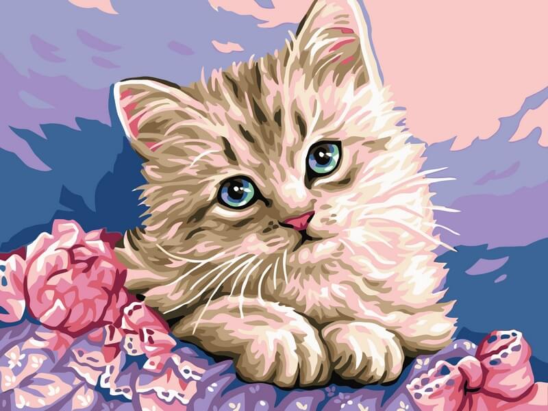 Милый котик легкий рисунок - 69 фото