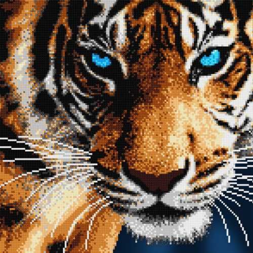 Вышивка бисером тигры